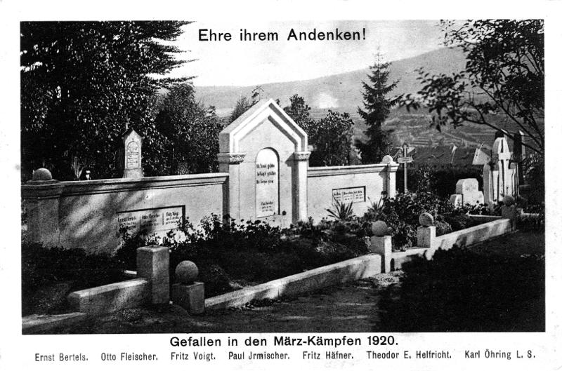 Gedenkstätte für die während der Kämpfe in Suhl und Gotha 1920 gefallenen Arbeiter
